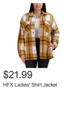 Costco Hfx ladies' shirt jacket offer