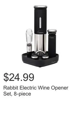 Costco Rabbit electric wine opener set, 8-piece offer