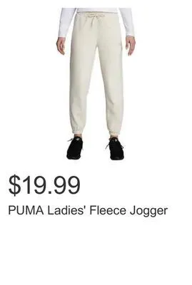Costco Puma ladies' fleece jogger offer