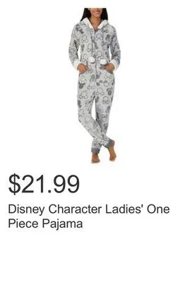 Costco Disney character ladies' one piece pajama offer