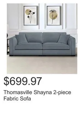 Costco Thomasville shayna 2-piece fabric sofa offer