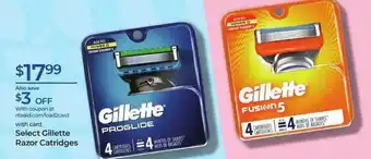 Rite Aid Gillette Razor Catridges offer