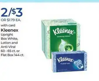 Kleenex Upright Box White, Lotion And Anti-viral Or Flat Box