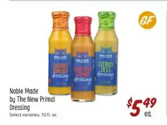 Sprouts Farmers Market Noble Made By The New Primal Dressing Selected Varieties offer