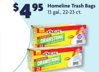 Family Dollar Homeline trash bags offer