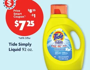 Family Dollar Tide simply liquid offer