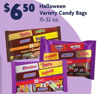 Family Dollar Halloween variety candy bags offer