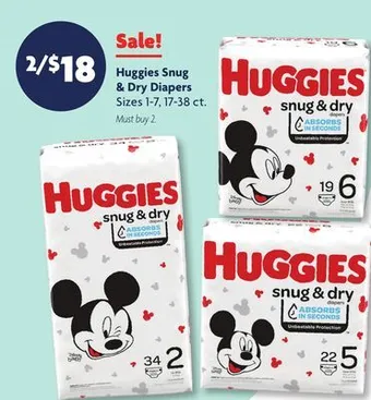 Family Dollar Huggies snug & dry diapers offer