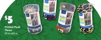 Family Dollar Printed plush throw offer