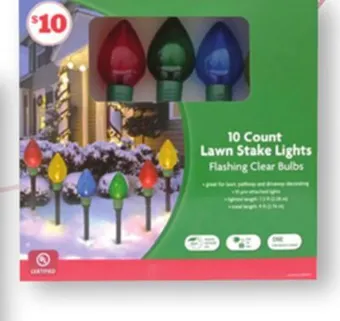 Family Dollar Jumbo lighted yard stakes set offer