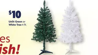Family Dollar Unlit green or white tree offer