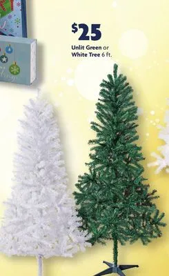 Family Dollar Unlit green or white tree offer