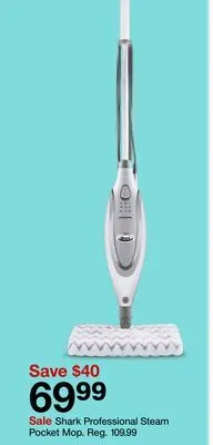 Target Shark professional steam pocket mop offer