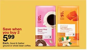 Target Good & gather ground or whole bean coffee offer