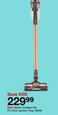 Target Shark cordless pet pro stick vacuum offer
