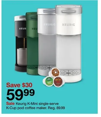 Target Keurig k-mini single-serve k-cup pod coffee maker offer
