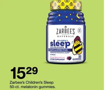 Target Zarbee's children's sleep 50 - ct. melatonin gummies offer