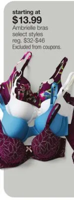 JC Penney Ambrielle bras offer