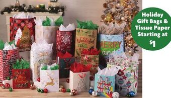 Family Dollar Holiday gift bags & tissue paper offer