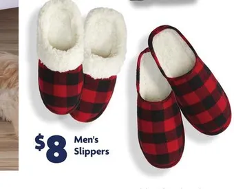 Family Dollar Men's slippers offer