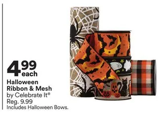 Michaels Halloween ribbon & mesh by celebrate it offer