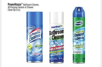 Dollar General Powerhouse bathroom cleaner, all purpose cleaner or shower clean-up offer