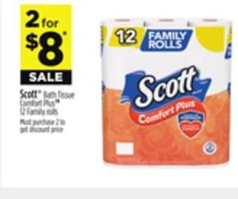 Dollar General Scott bath tissue comfort offer