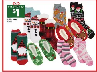 Dollar General Holiday socks offer