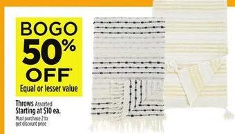 Dollar General Throws offer