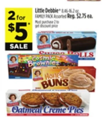 Dollar General Little debbie 8.46-16.2 oz. family pack offer