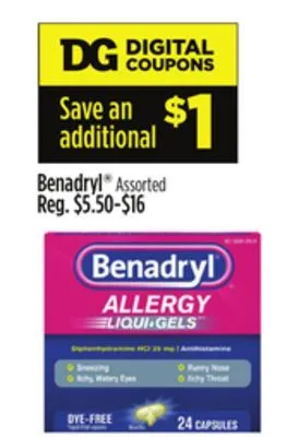 Dollar General Benadryl offer