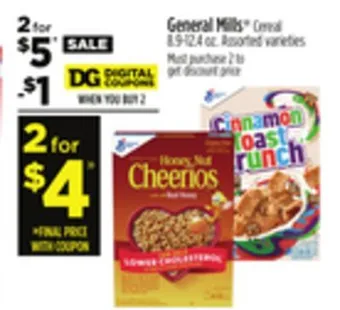 Dollar General General mills cereal offer