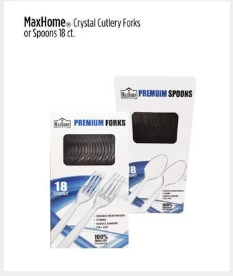 Dollar General Maxhome crystal cutlery forks or spoons offer