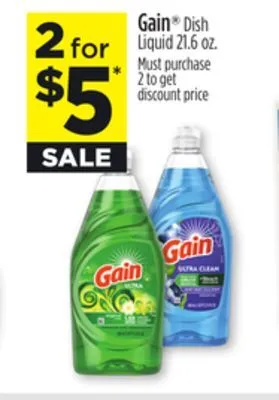 Dollar General Gain dish liquid offer