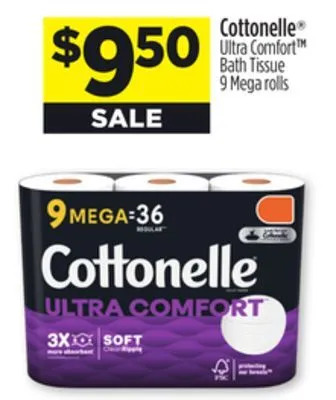 Dollar General Cottonelle ultra comfort tm bath tissue offer