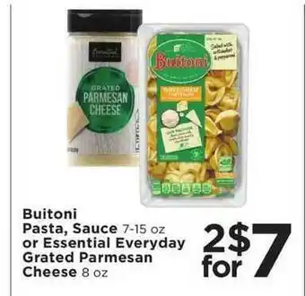 Cub Foods Buitoni Pasta, Sauce Or Essential Everyday Grated Parmesan Cheese offer