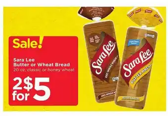 Cub Foods Sara Lee Butter Or Wheat Bread Classic Or Honey Wheat offer