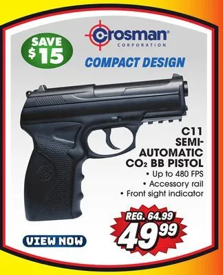 Big 5 Crosman c11 semi-automatic bb co2 pistol offer