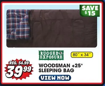 Big 5 Rugged exposure woodsman +25° sleeping bag offer