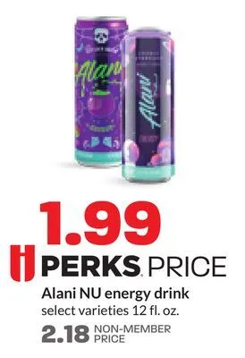 Hy-Vee Alani nu energy drink offer