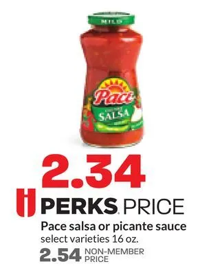Hy-Vee Pace salsa or picante sauce offer