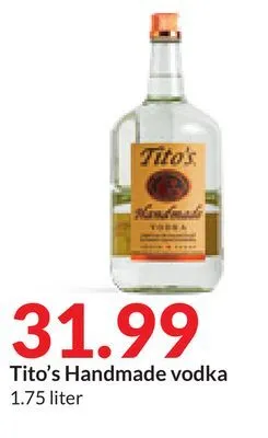 Hy-Vee Tito's handmade vodka offer