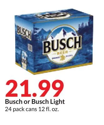 Hy-Vee Busch or busch light offer