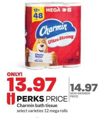 Hy-Vee Charmin bath tissue offer