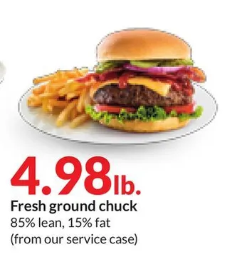 Hy-Vee Fresh ground chuck offer
