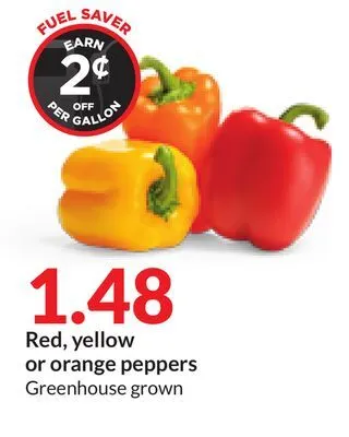Hy-Vee Red, yellow or orange peppers offer