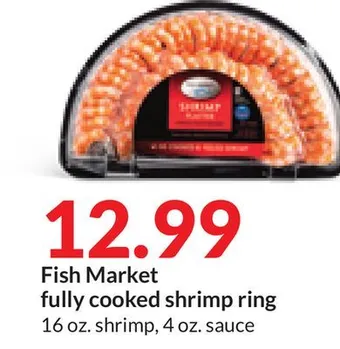 Hy-Vee Fish market fully cooked shrimp ring offer