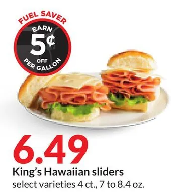 Hy-Vee King's hawaiian sliders offer