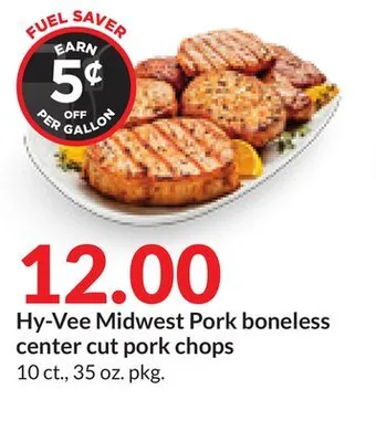Hy-Vee Hy-vee midwest pork boneless center cut pork chops offer
