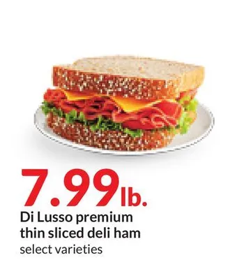 Hy-Vee Di lusso premium thin sliced deli ham offer